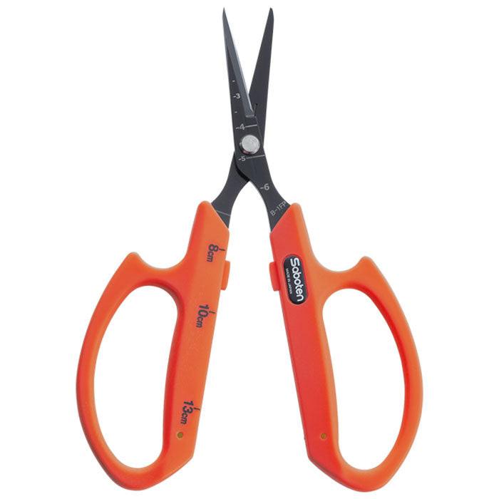 Saboten PT-1 Fluorine Coated Straight Blade Trimming Scissors, Orange