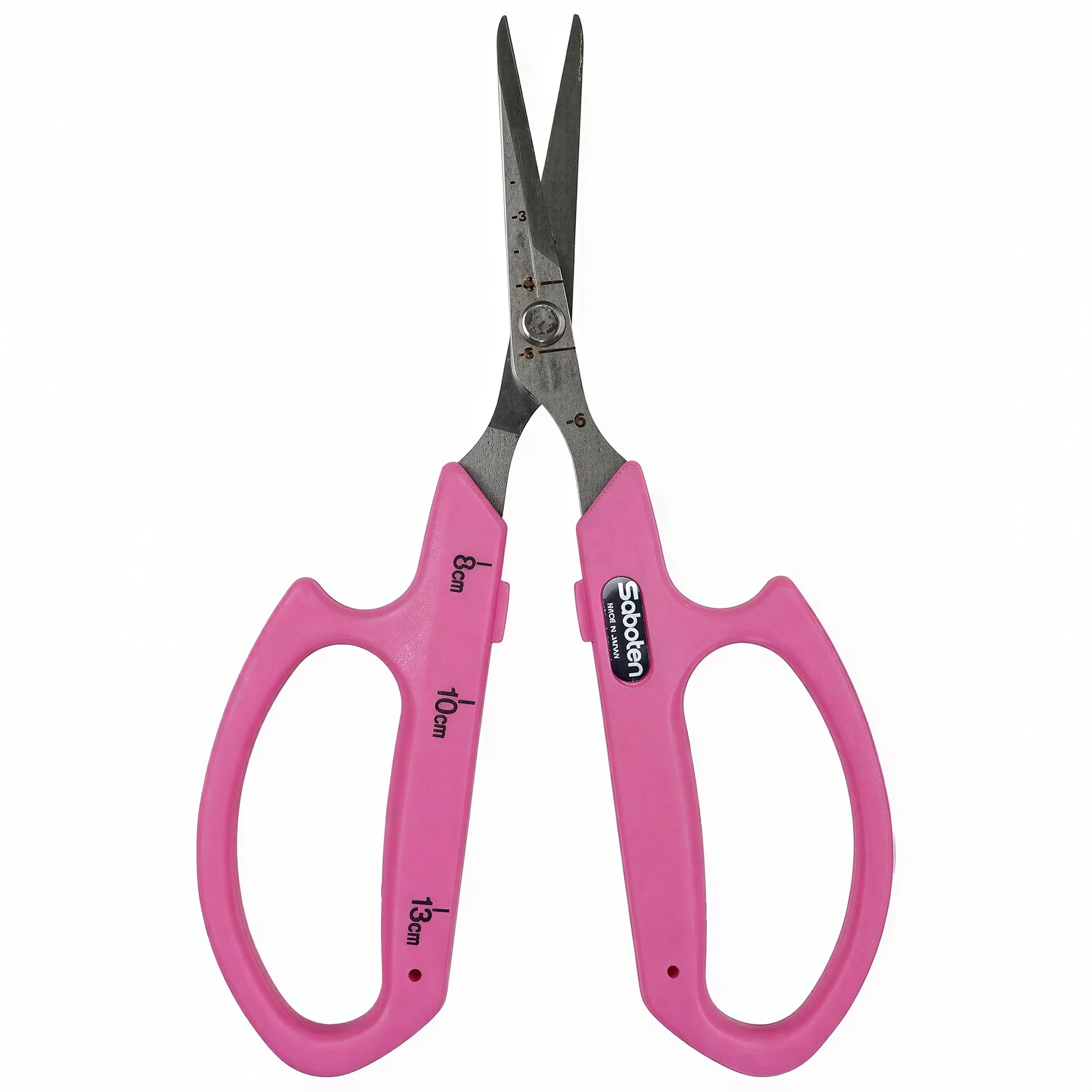 Saboten PT-13 Stainless Steel Angled Blade Trimming Scissors, Pink