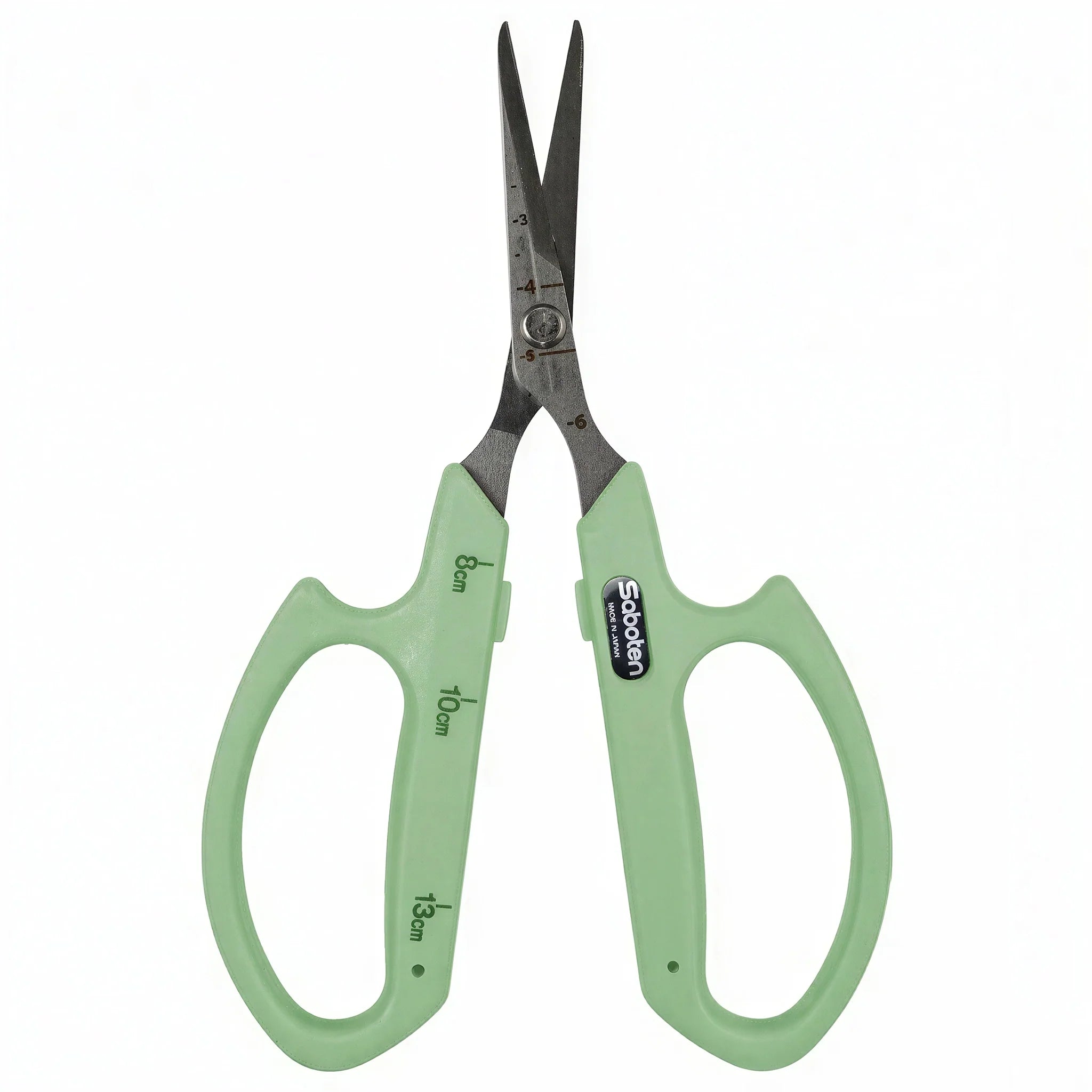 Saboten PT-13 Stainless Steel Angled Blade Trimming Scissors, Green