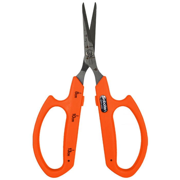 Saboten PT-13 Stainless Steel Angled Blade Trimming Scissors, Orange
