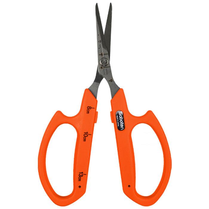 Saboten PT-13 Stainless Steel Angled Blade Trimming Scissors, Orange