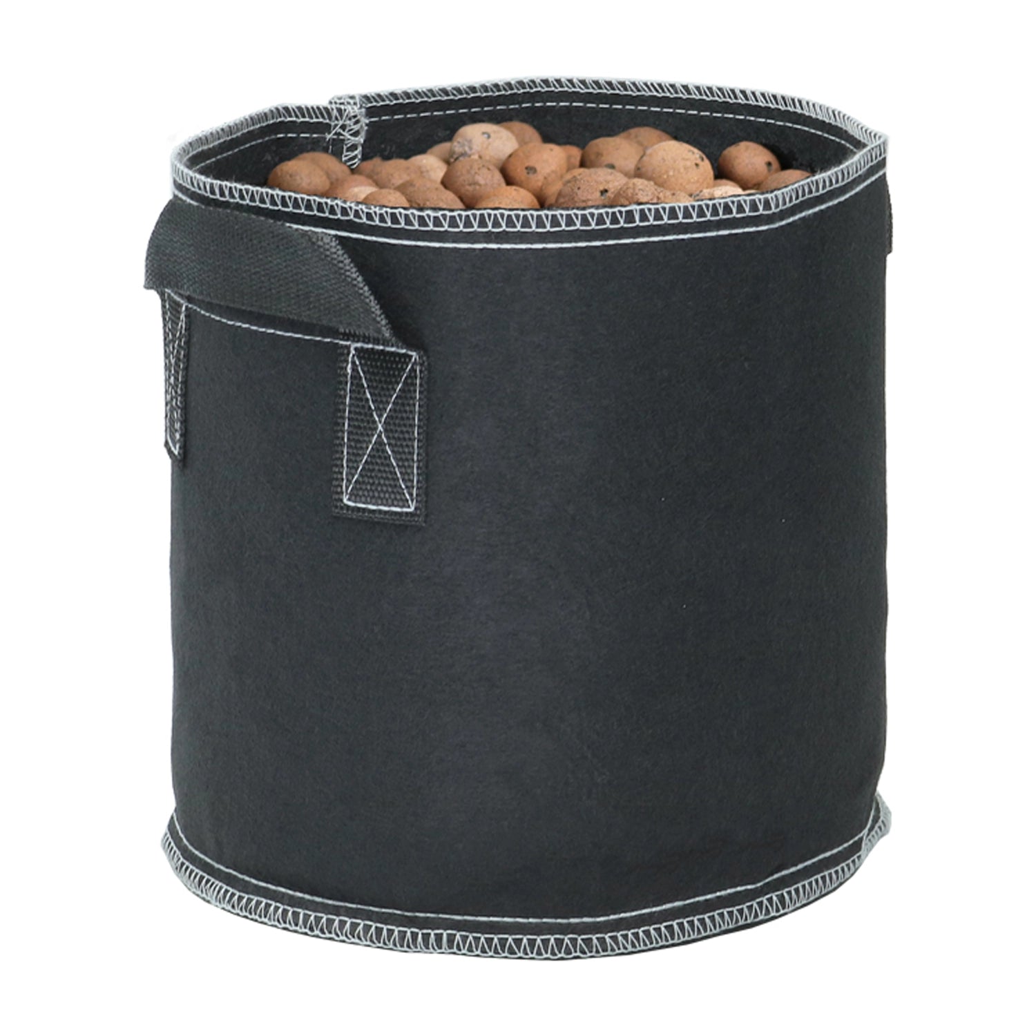 Grow1 Fabric Pot with Handles - Black