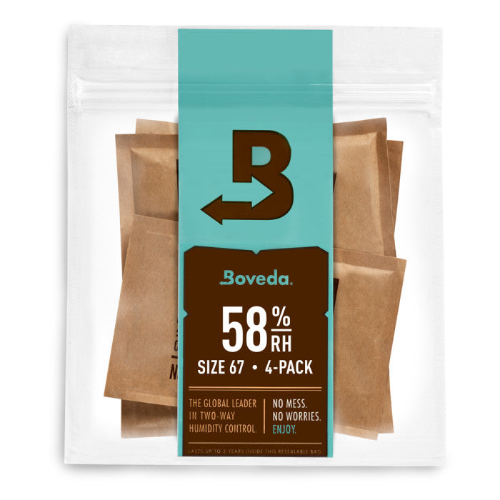 Boveda 2-Way Humidity Control Packs, 58% - 67 Grams, Pack of 4