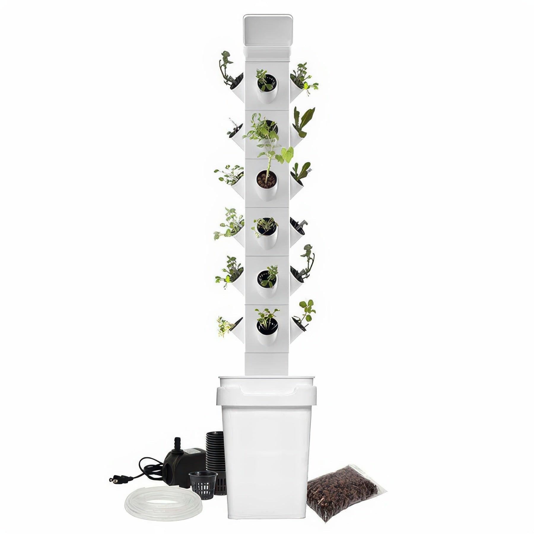 indoor plant tower ExoTower 24 Plant Hydroponic Garden Tower