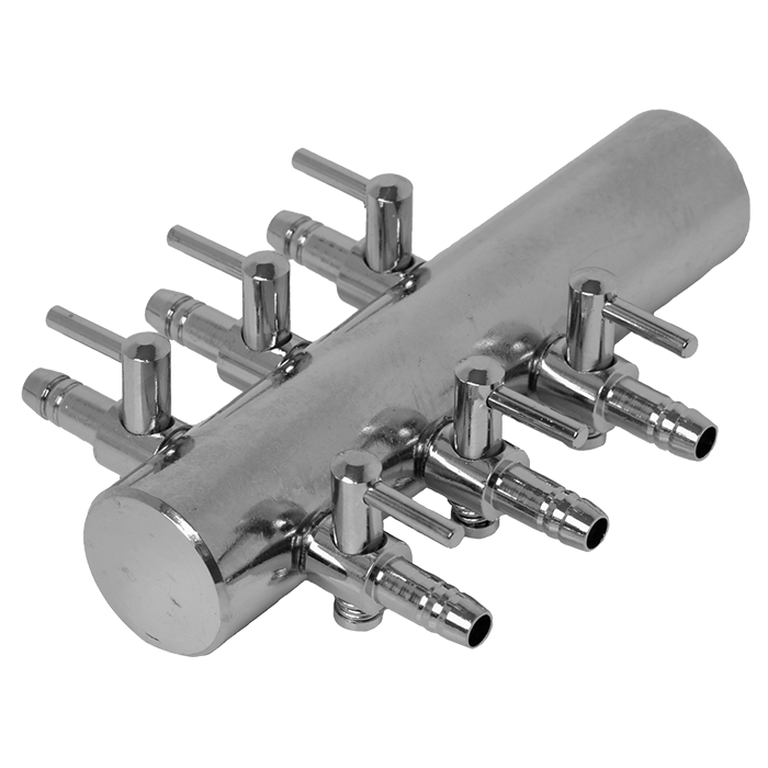 Hailea Steel Manifold, 6 Valves