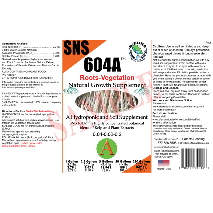 Sierra Natural Science 604A Vegetation Growth Stimulator, 32 oz.