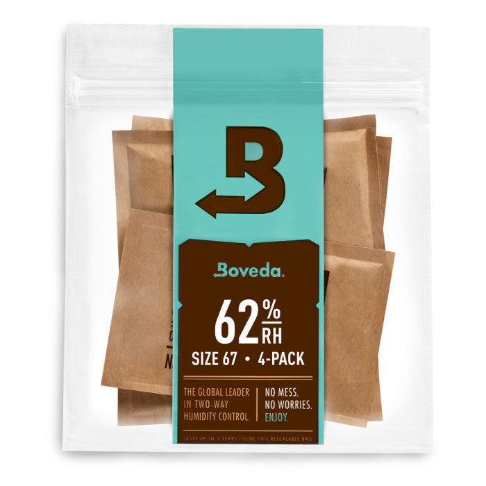 Boveda 2-Way Humidity Control Packs, 62% - 67 Grams, Pack of 4