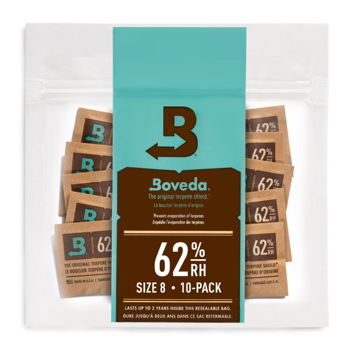 Boveda 2-Way Humidity Control Packs (Unwrapped), 62% - 8 Grams, Pack of 300