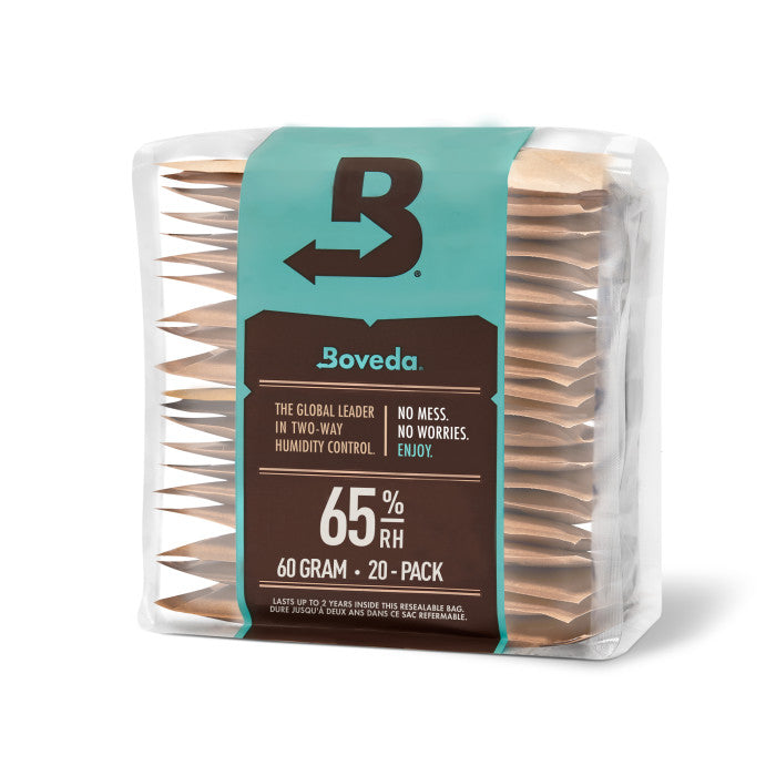 Boveda 2-Way Humidity Control Packs, 65% - 60 Grams, Pack of 100
