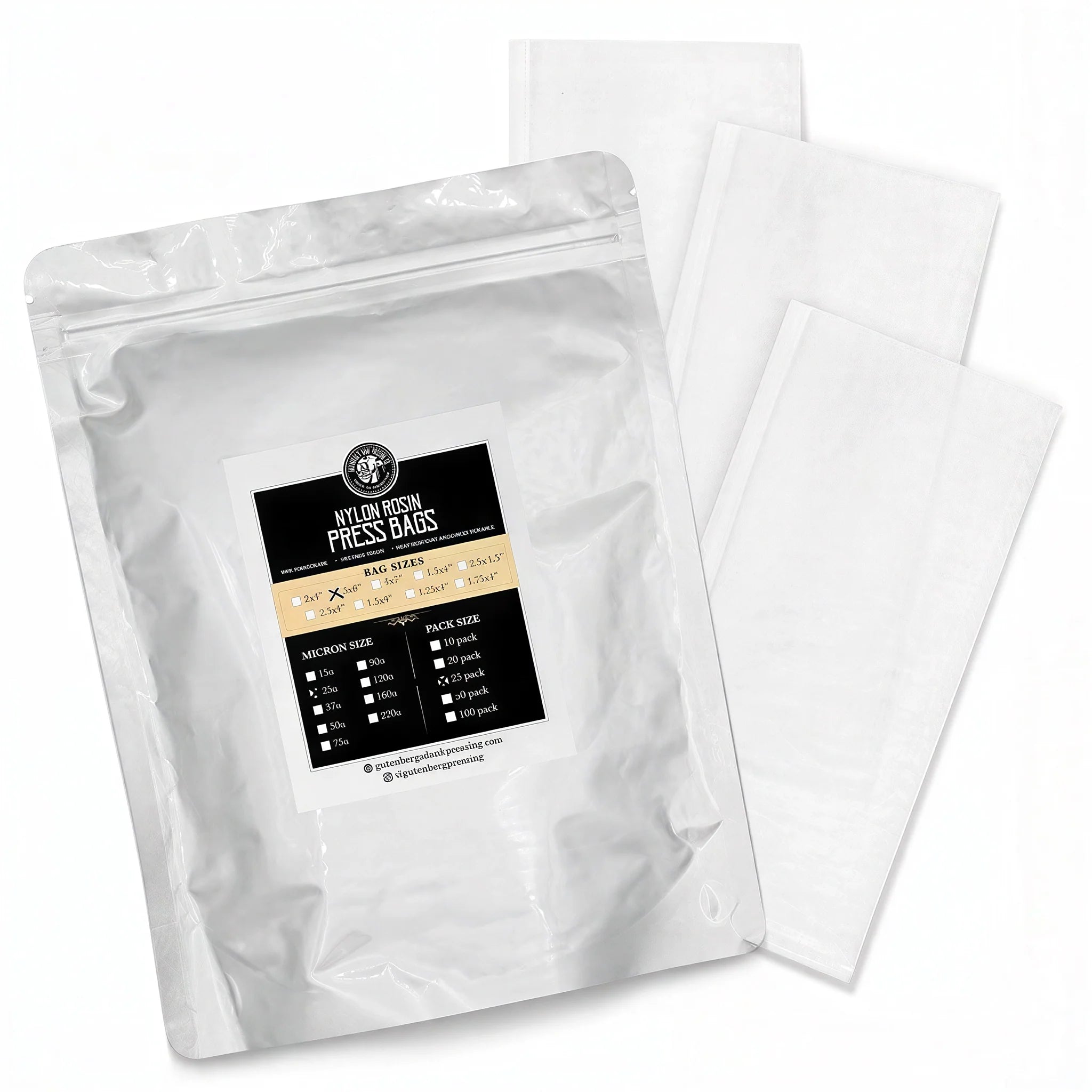 Gutenbergs Dank Pressing Co. 3" x 6" Rosin Bags