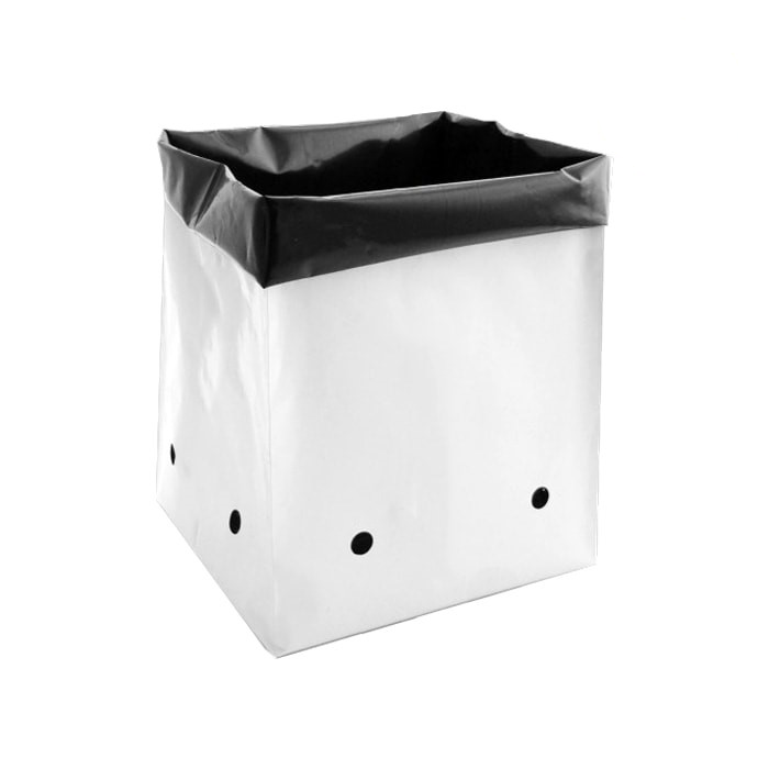 Grow1 Polyethylene Grow Bag, Black & White, 1 Gallon - Pack of 100