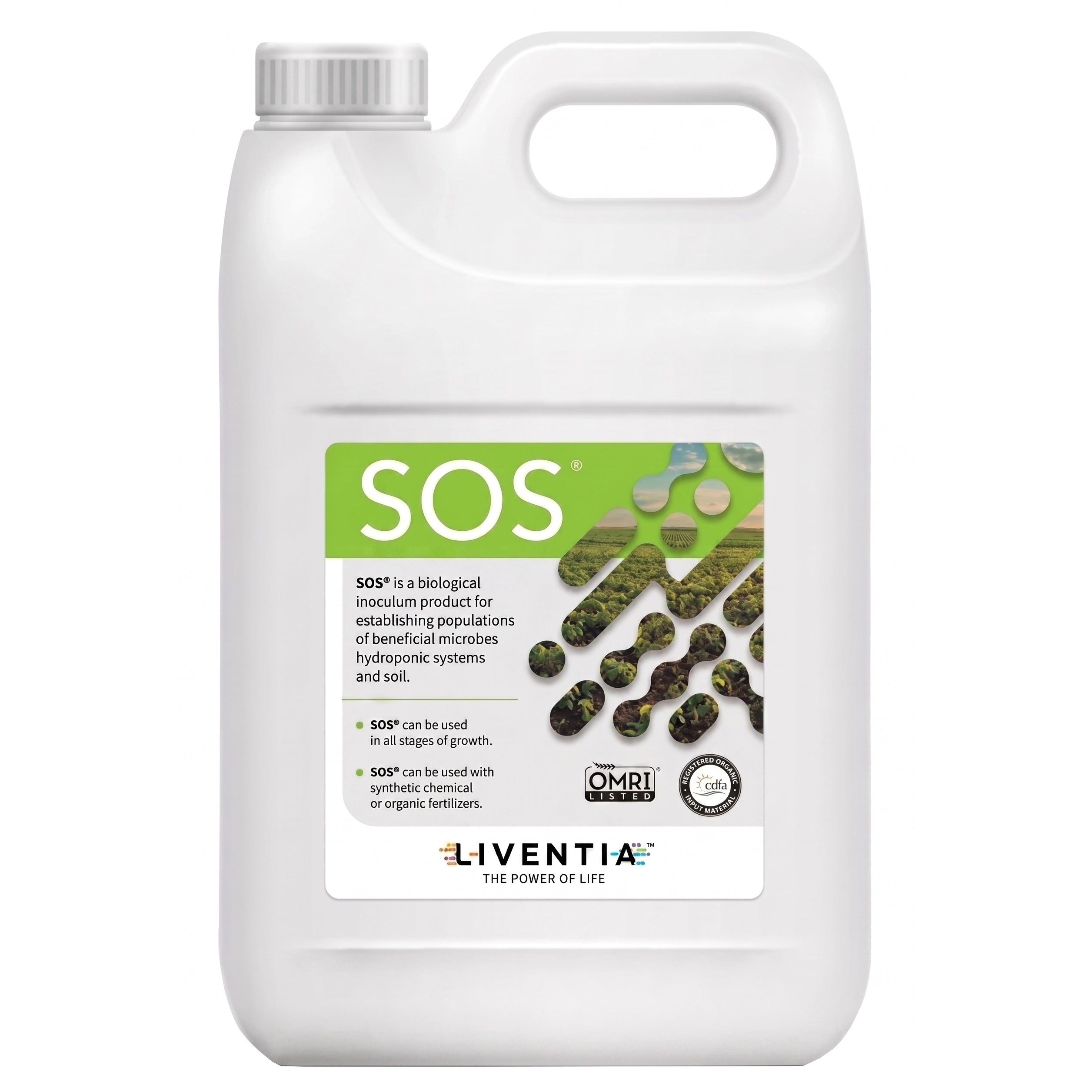 BioSafe Liventia SOS Liquid Microbial Inoculant, 2.5 Gallons