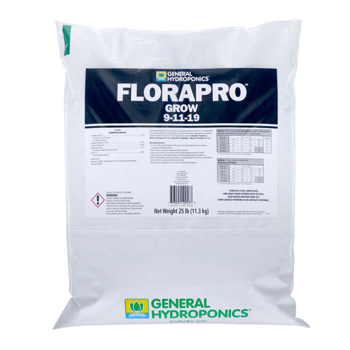 General Hydroponics FloraPro Grow Soluble, 25 lb