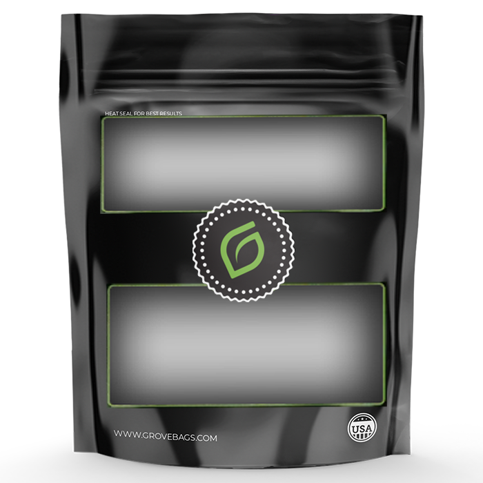 Grove Bags TerpLoc Storage Bags with Window Pouch, Black & Clear - 1 lb. - Pack of 10