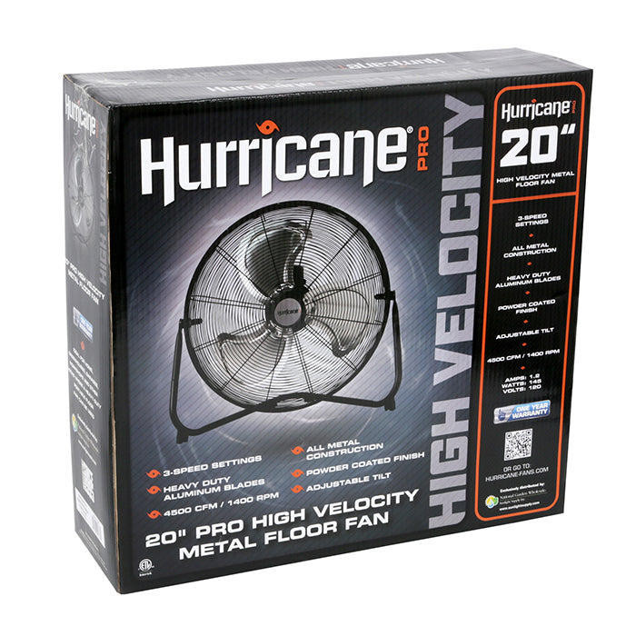 Hurricane Pro High Velocity Metal Drum Fan, 20 in