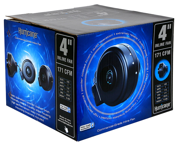 Hurricane 4" Inline Fan, 171 CFM