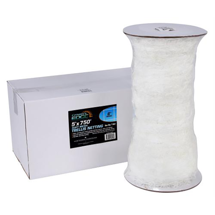 Grower's Edge Soft Mesh Trellis Netting Bulk Roll with 6 in Squares, 5 ft. x 750 ft.
