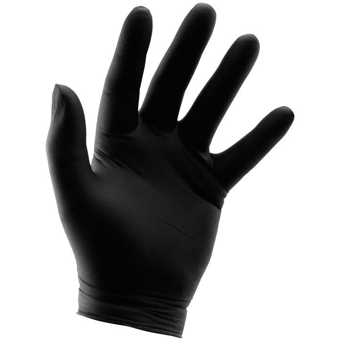 Covert Heavy Duty Black Nitrile Gloves, Small, Box of 100