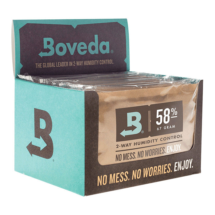 Boveda 2-Way Humidity Control Packs, 58% - 67 Grams, Pack of 12