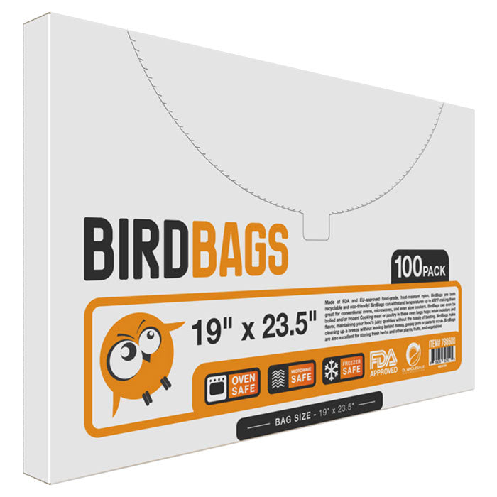 BirdBags Turkey Storage Bags, 5 Gallon Bags 19 Inch x 23.5 Inch, Clear - Pack of 100