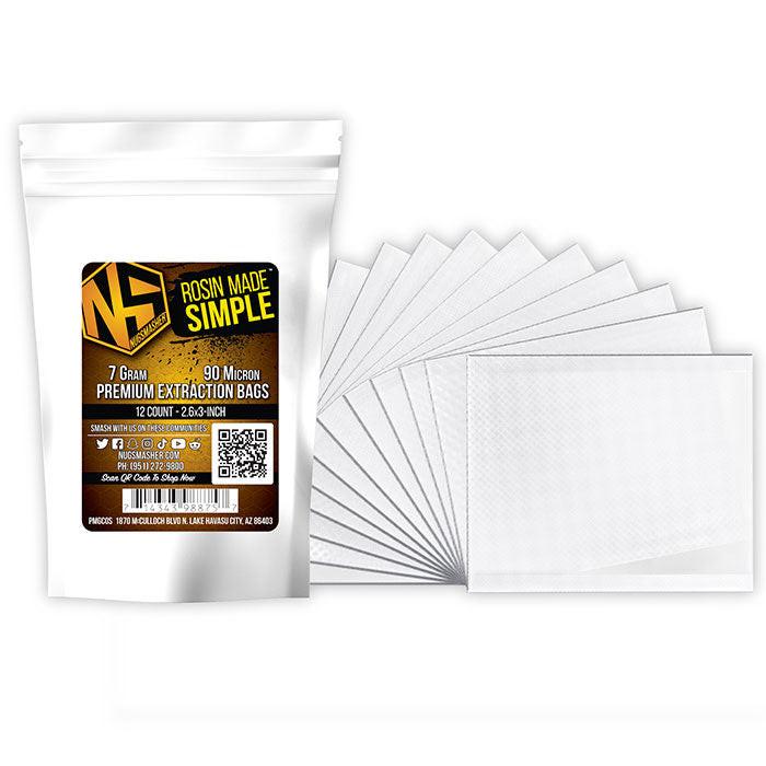 NugSmasher 7 Gram Premium Extraction Bags, 90 Micron, Pack of 12