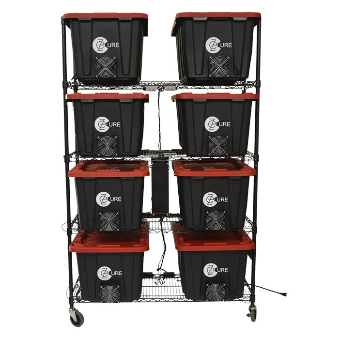 EZTRIM EZ Cure Automated Dry & Cure System - 8 Totes + Wire Shelf