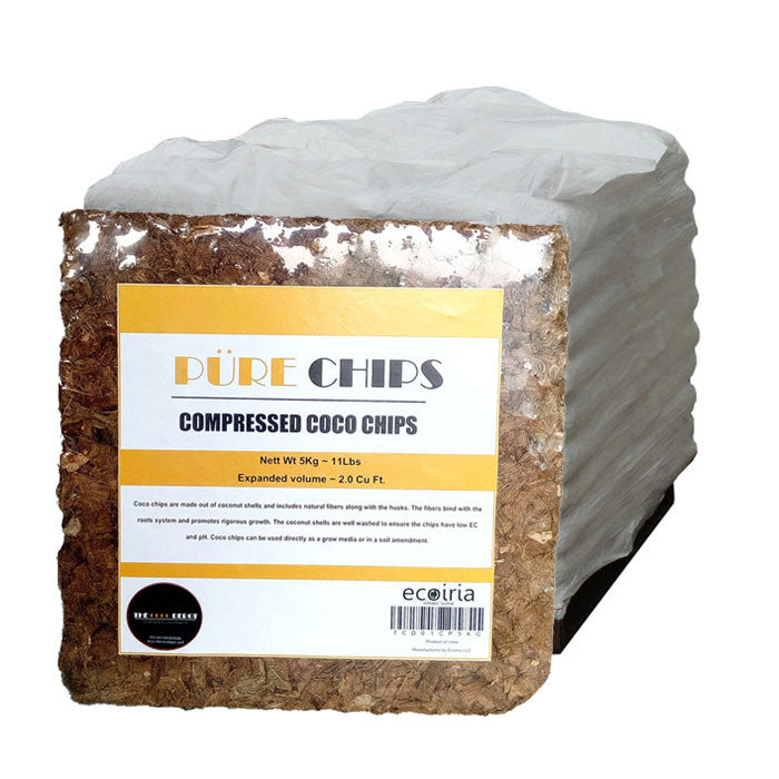 The Coco Depot Compressed Pure Coco Chips, 4 kg - Pallet of 180 Blocks