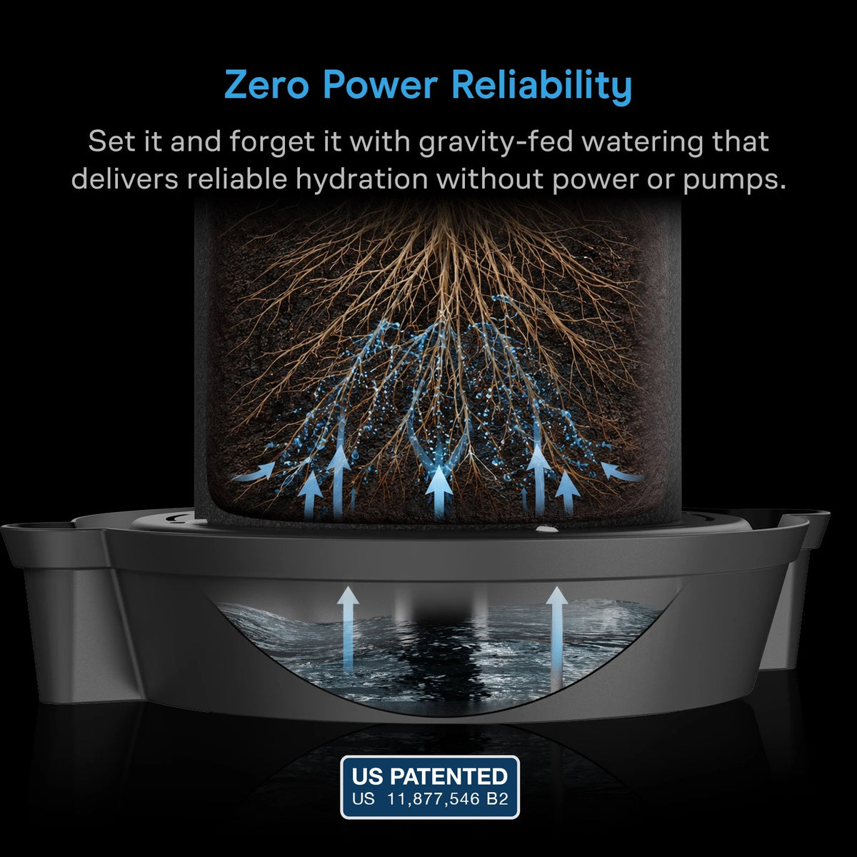 AC Infinity 4 Pot Self-Watering Hydroponic System, 13 Gallon Reservoir