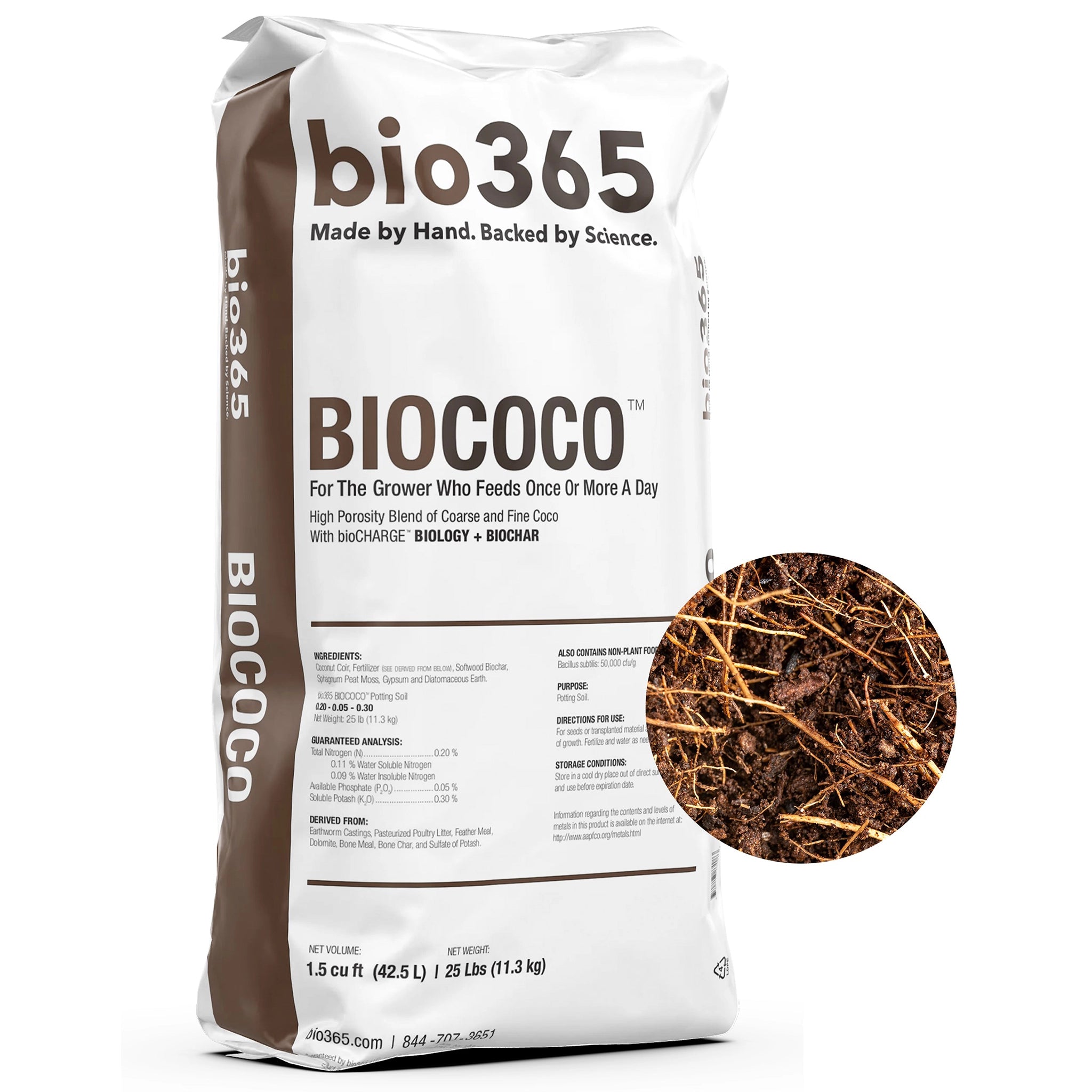 bio365 BIOCOCO Organic Media, 1.5 Cu. Ft. Bag, Pallet of 85 Bags