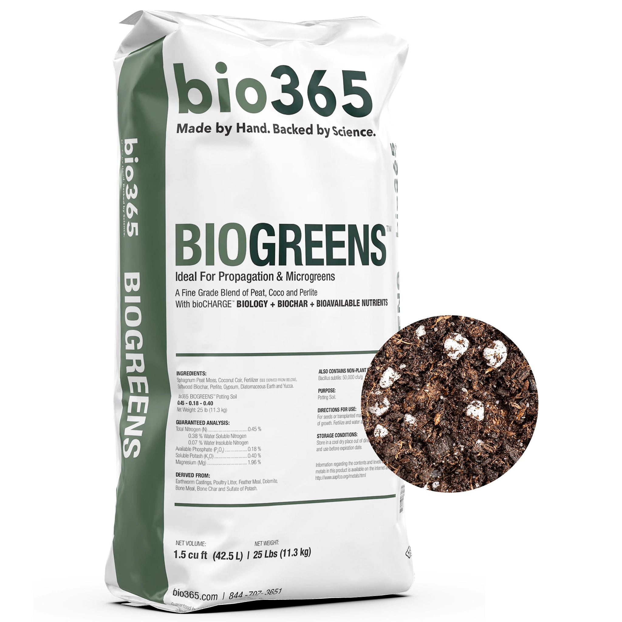 bio365 BIOGREENS Propagation Mix, 1.5 Cu. Ft. Bag, Pallet of 85 Bags
