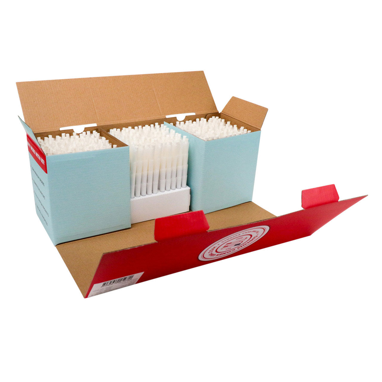 Custom Cones USA 70mm/26mm Mini Pre-Rolled Cones, Refined White - Case of 900