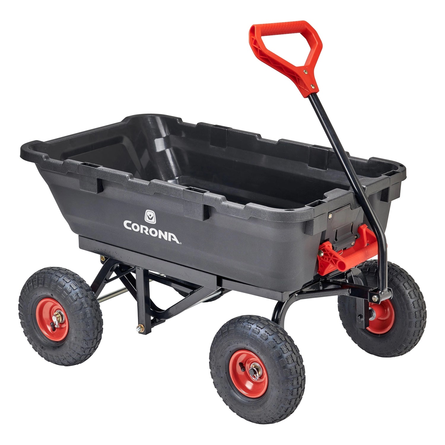 Corona Poly Garden Dump Cart, 4 cu ft - Gray