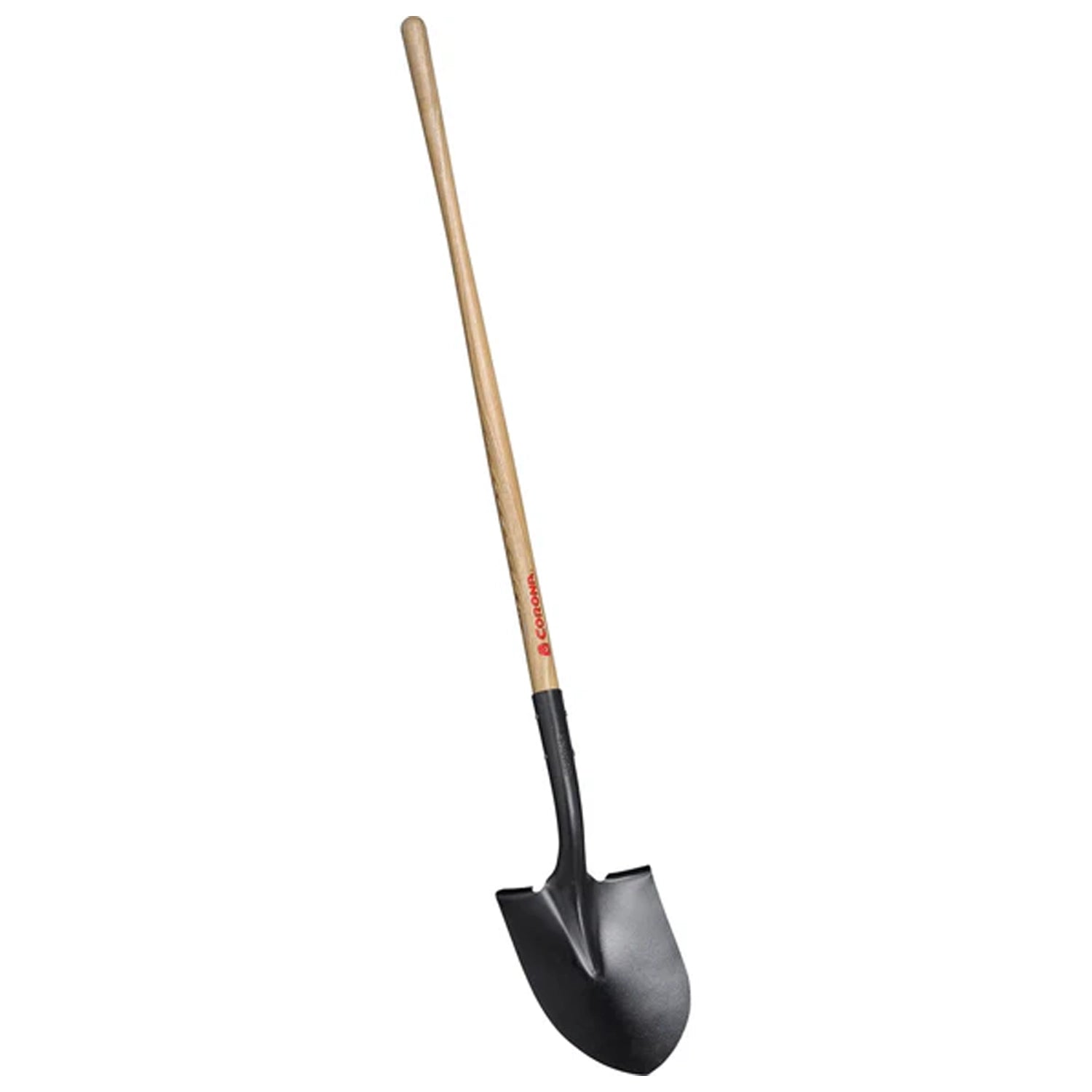 Corona 15 Gauge Round Point Shovel, 48" Wood Handle with 12" Head