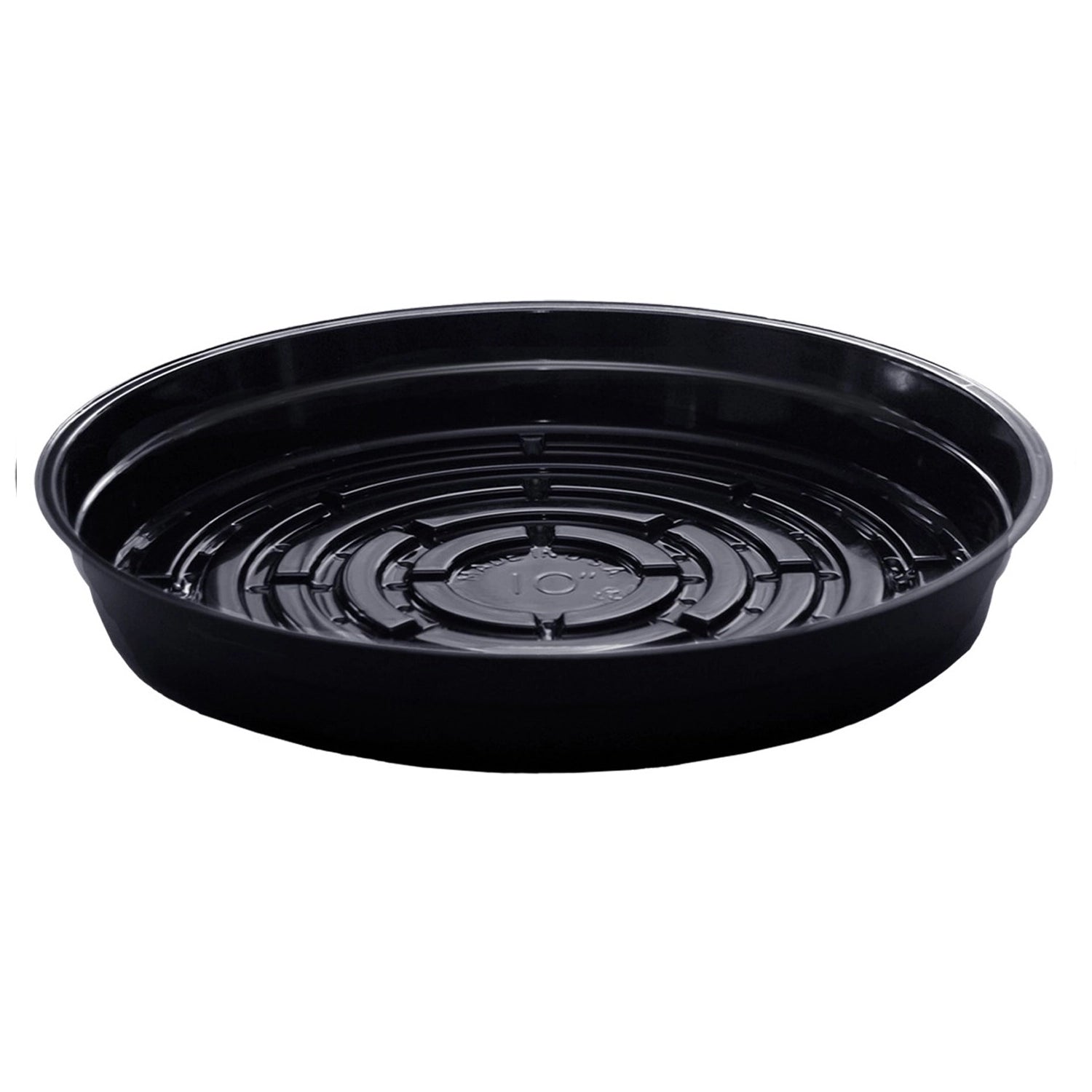 Curtis Wagner Plastics Black Vinyl Heavy Plant Saucer, 10 Inch