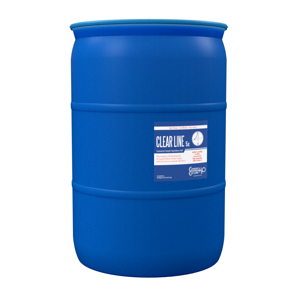 Clear Line 5x - Commercial Strength Hypochlorous Acid, 55 Gallon