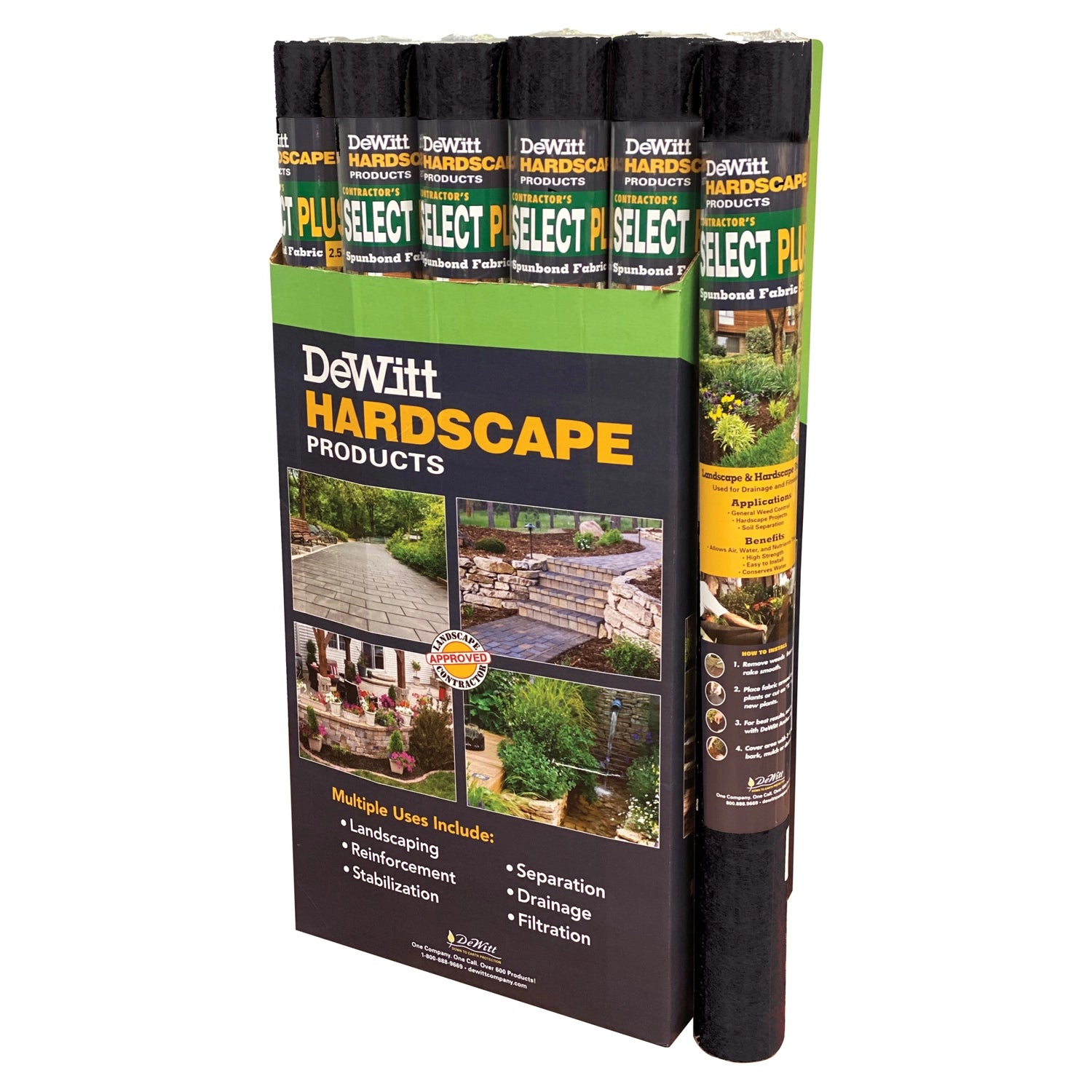 DeWitt 2.5oz Contractor's Select Plus Landscape Fabric, Black
