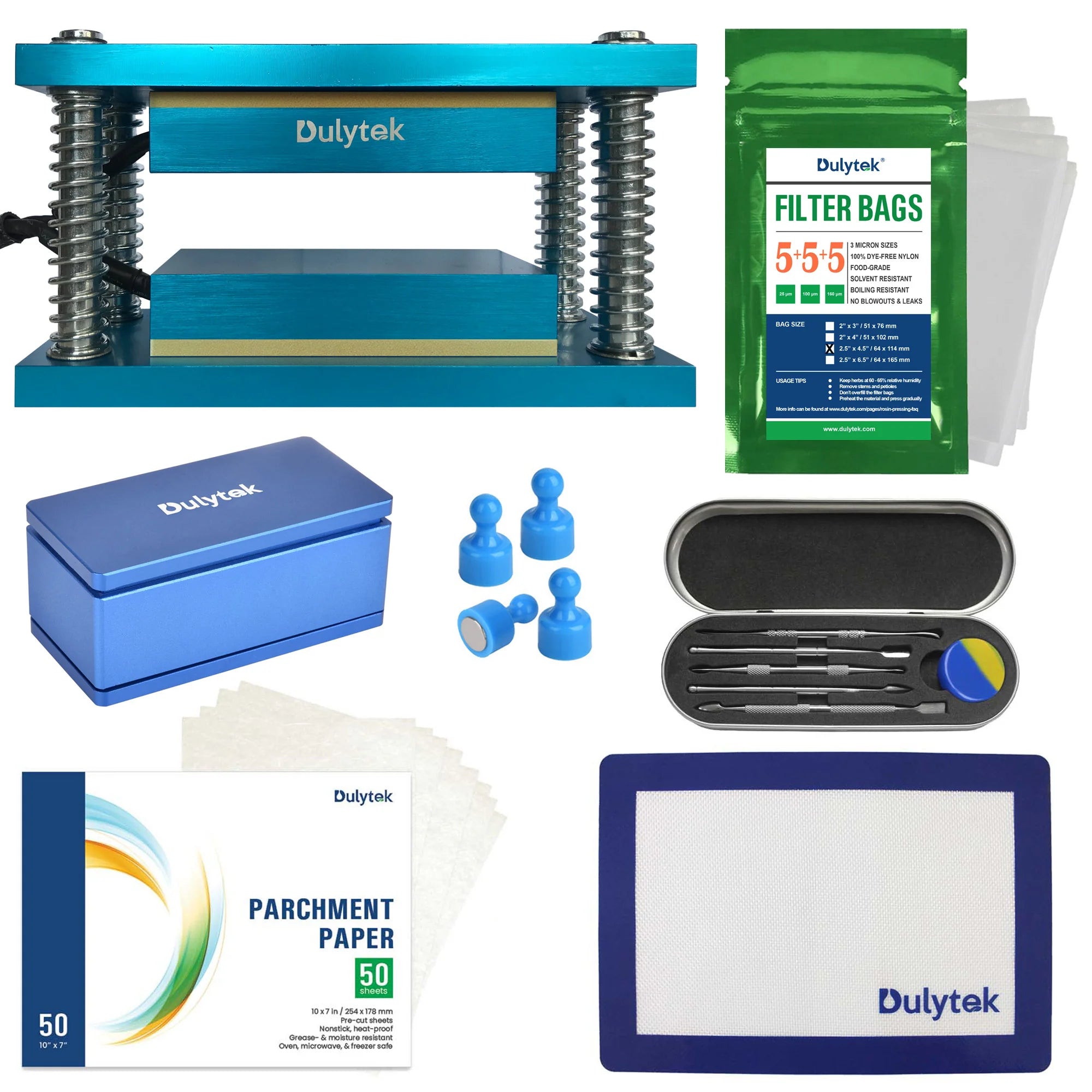 Dulytek Rosin Accessory Starter Kit - Silicone Pad & Tools Dulytek Rosin Accessory Starter Kit - Silicone Pad & Tools