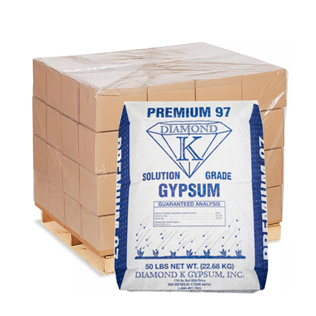Diamond K Premium 97 Solution Grade Gypsum, 50 lb. - Pallet of 30