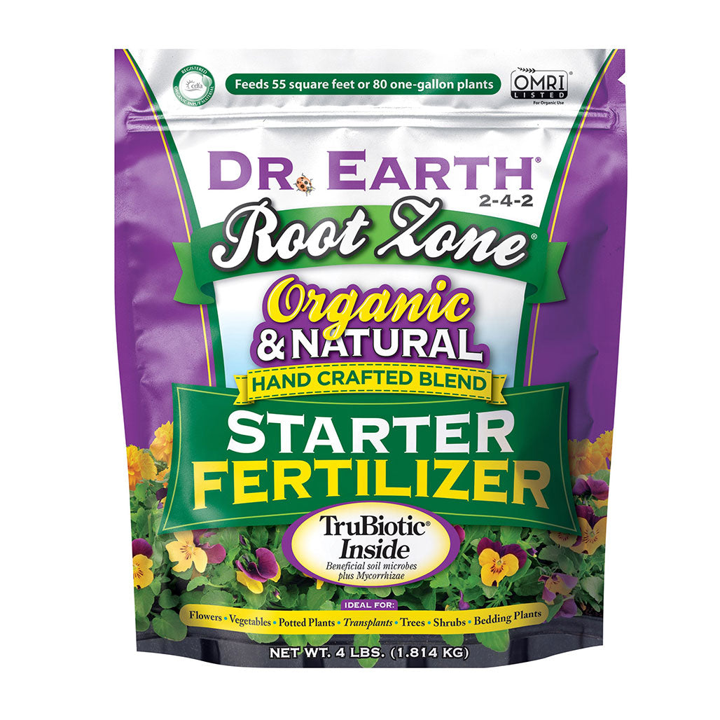 Dr. Earth Root Zone Starter Fertilizer 2-4-2, 4 lbs. - Case of 4