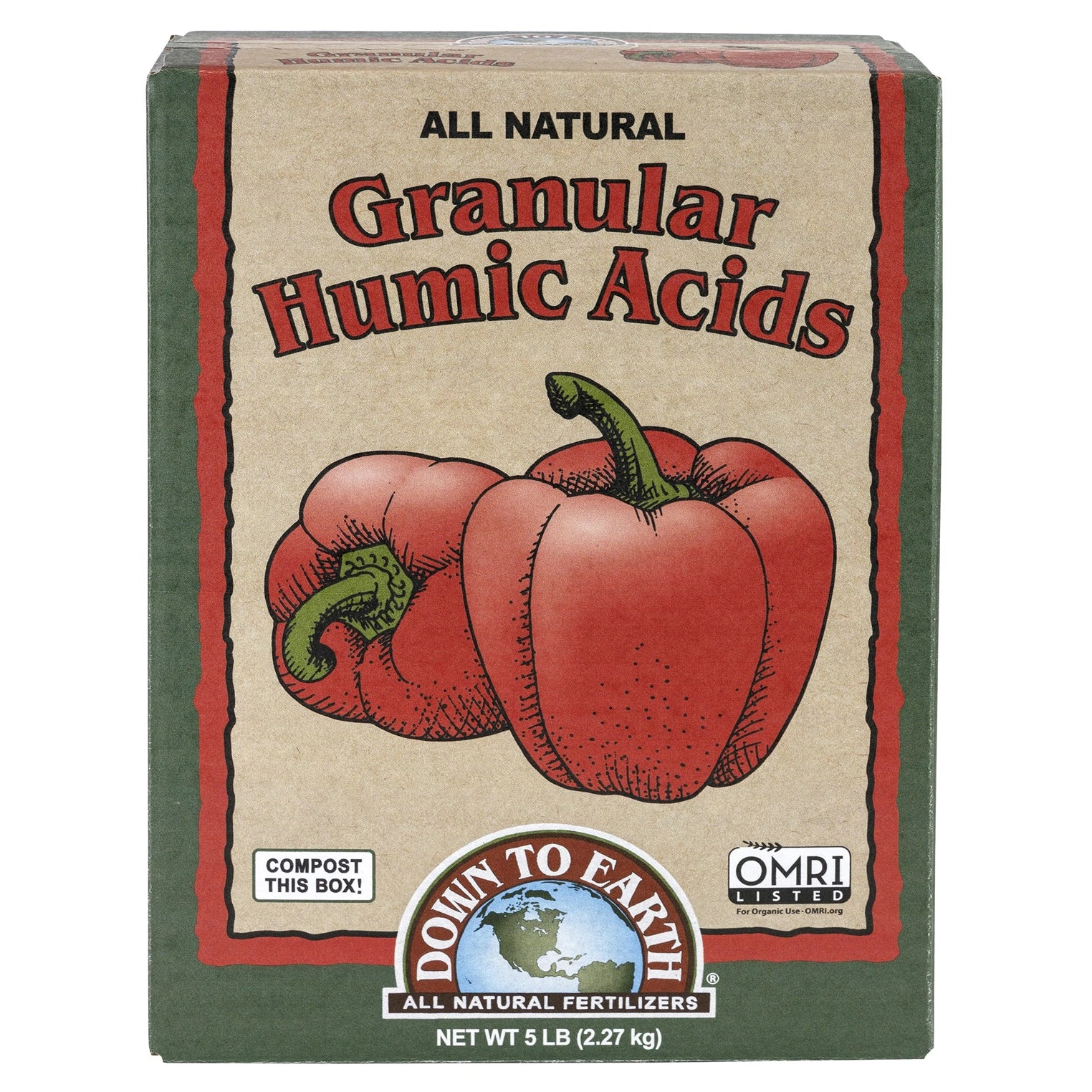 Down To Earth Granular Humic Acid, 5 lb. - Case of 6