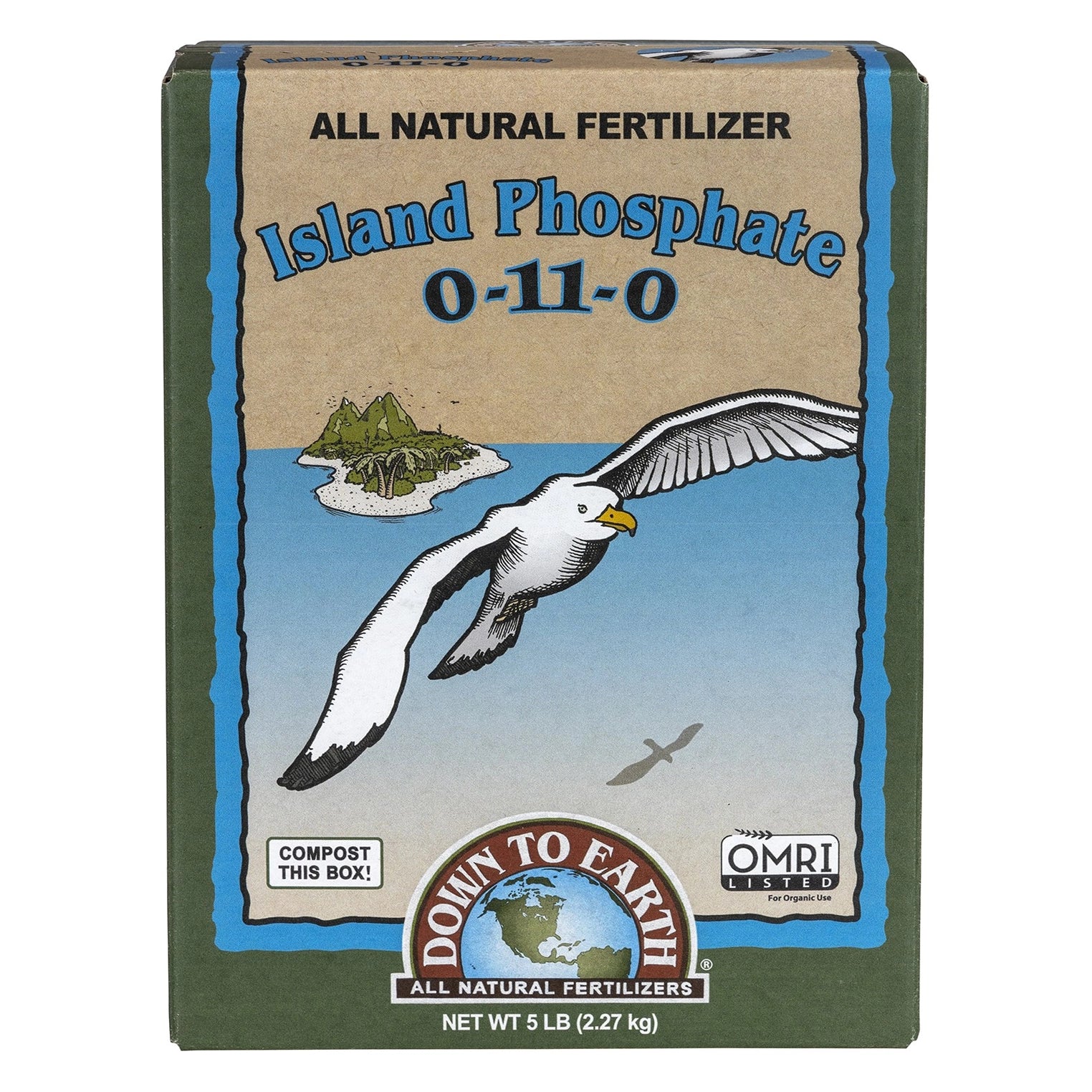Down To Earth Island Phosphate, 5 lb. - Case of 6.