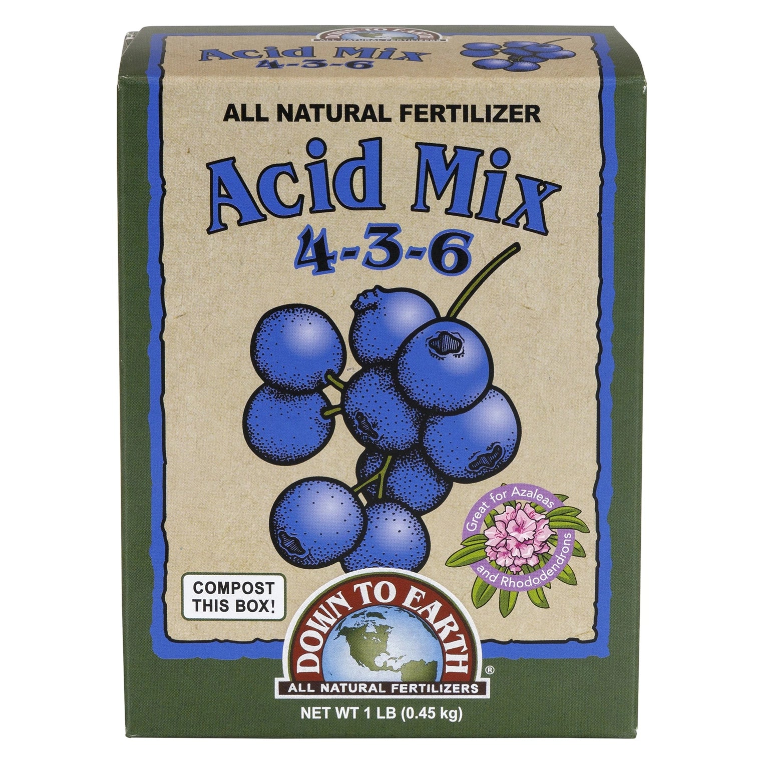 Down To Earth Acid Mix, 1 lb. - Case of 12