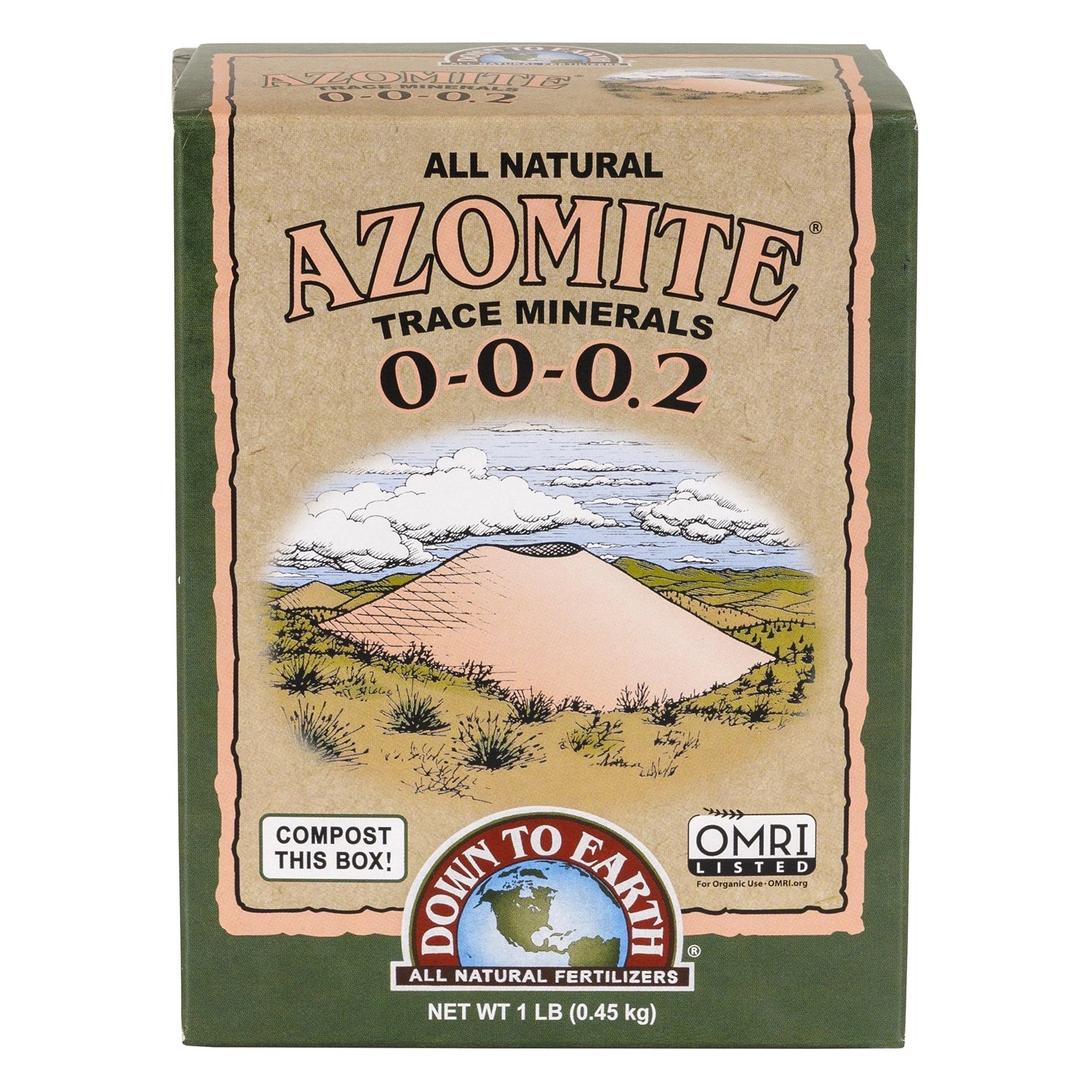 Down To Earth AZOMITE Slow Release Powder.