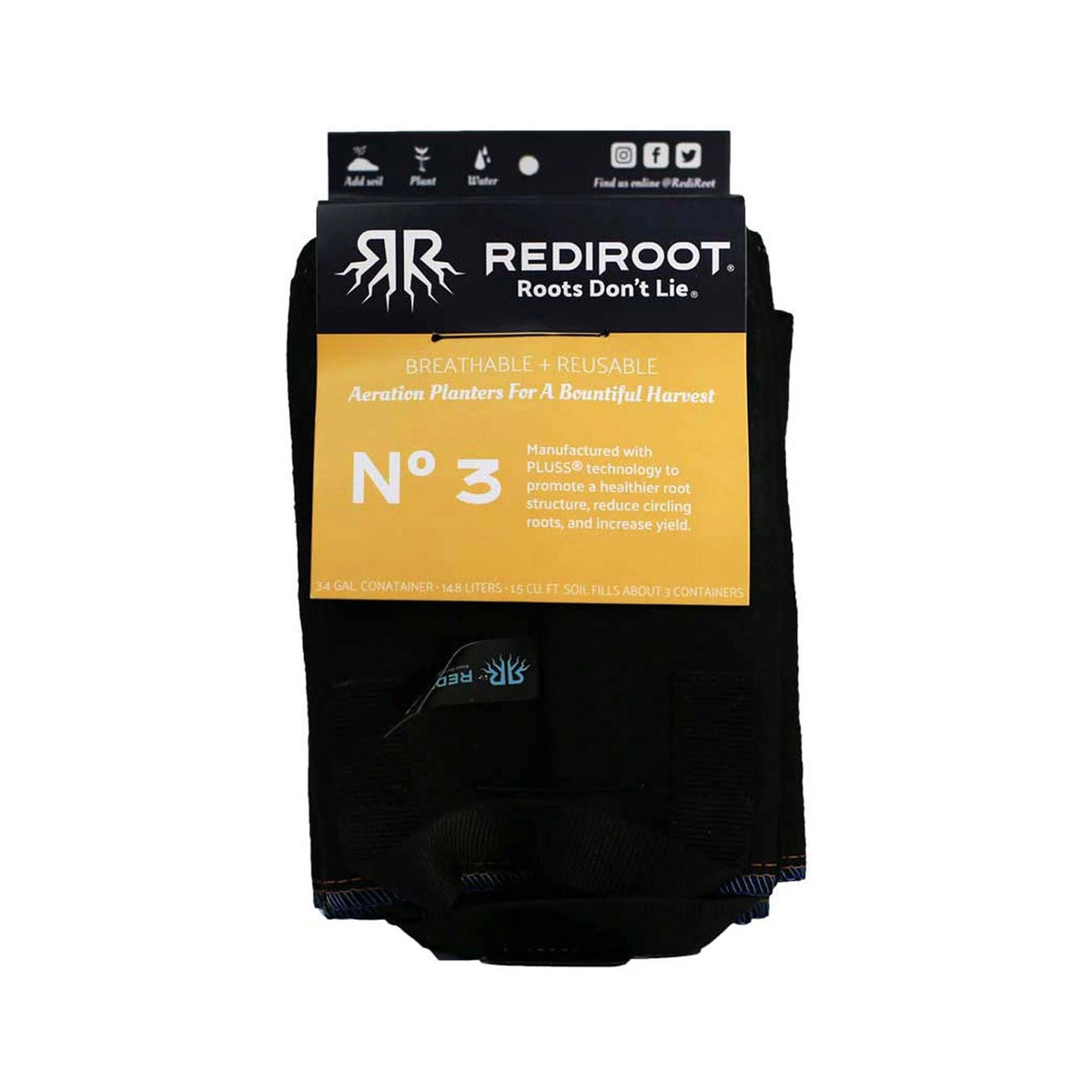 RediRoot Fabric Aeration Pot, Black - Pack of 5