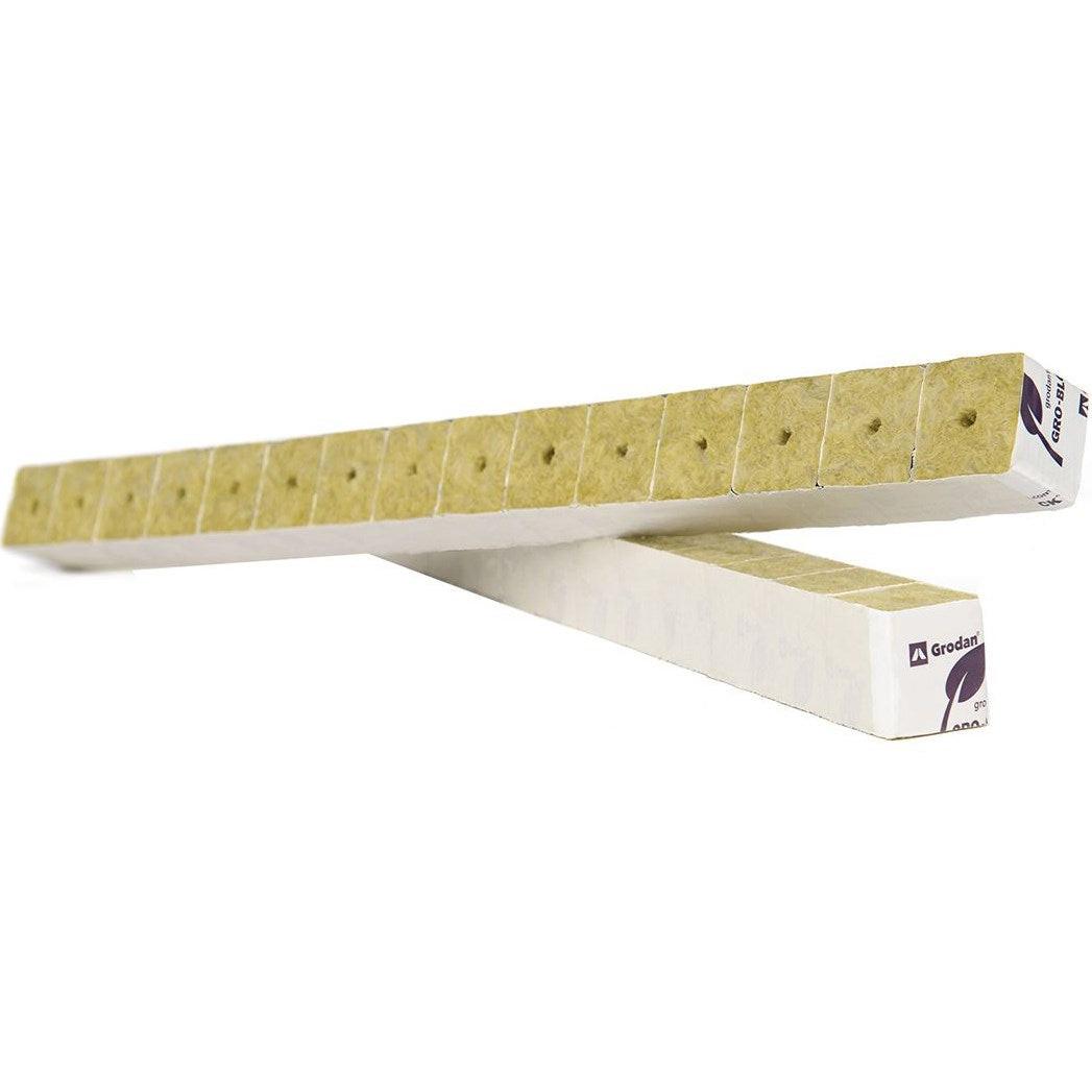 Grodan Gro-Block Improved Mini-Blocks Strip, 1.5", Unwrapped, Case of 2250.