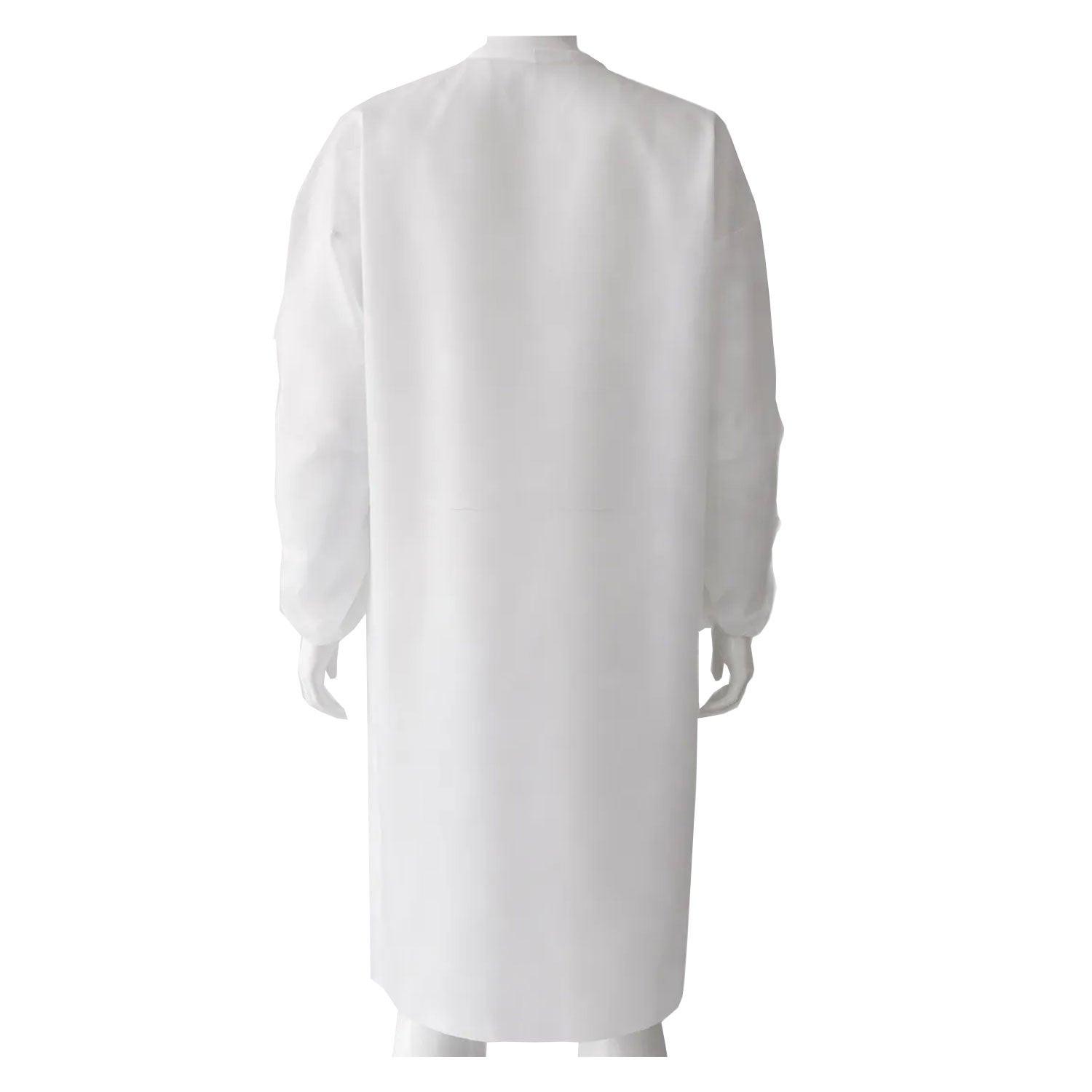 HBX Disposable Lab Coat, No Pocket, Medium - Pack of 10.