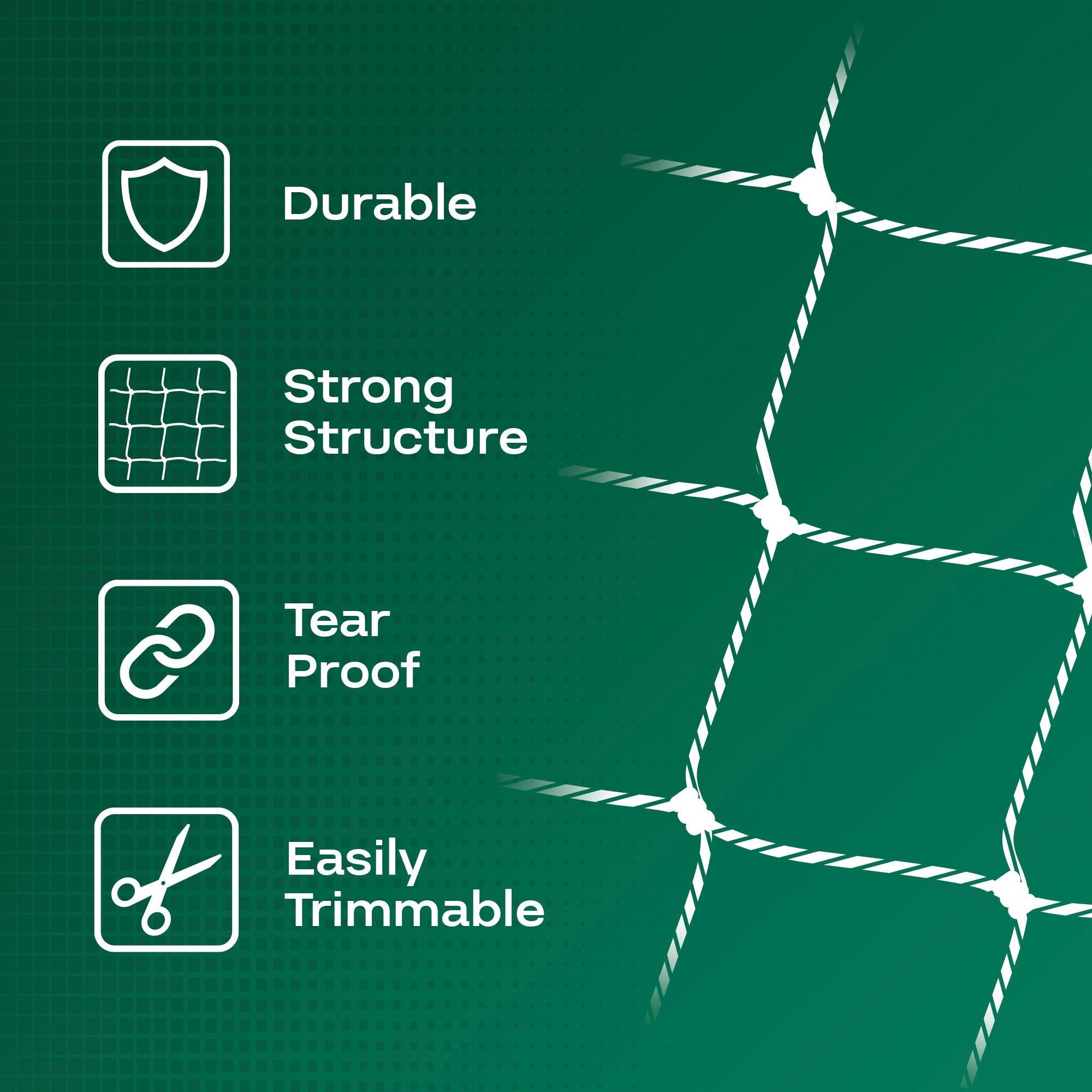 HBX Heavy-Duty Plastic Garden Trellis Netting, 6 Inch Square, 48 Inch x 3330 Foot