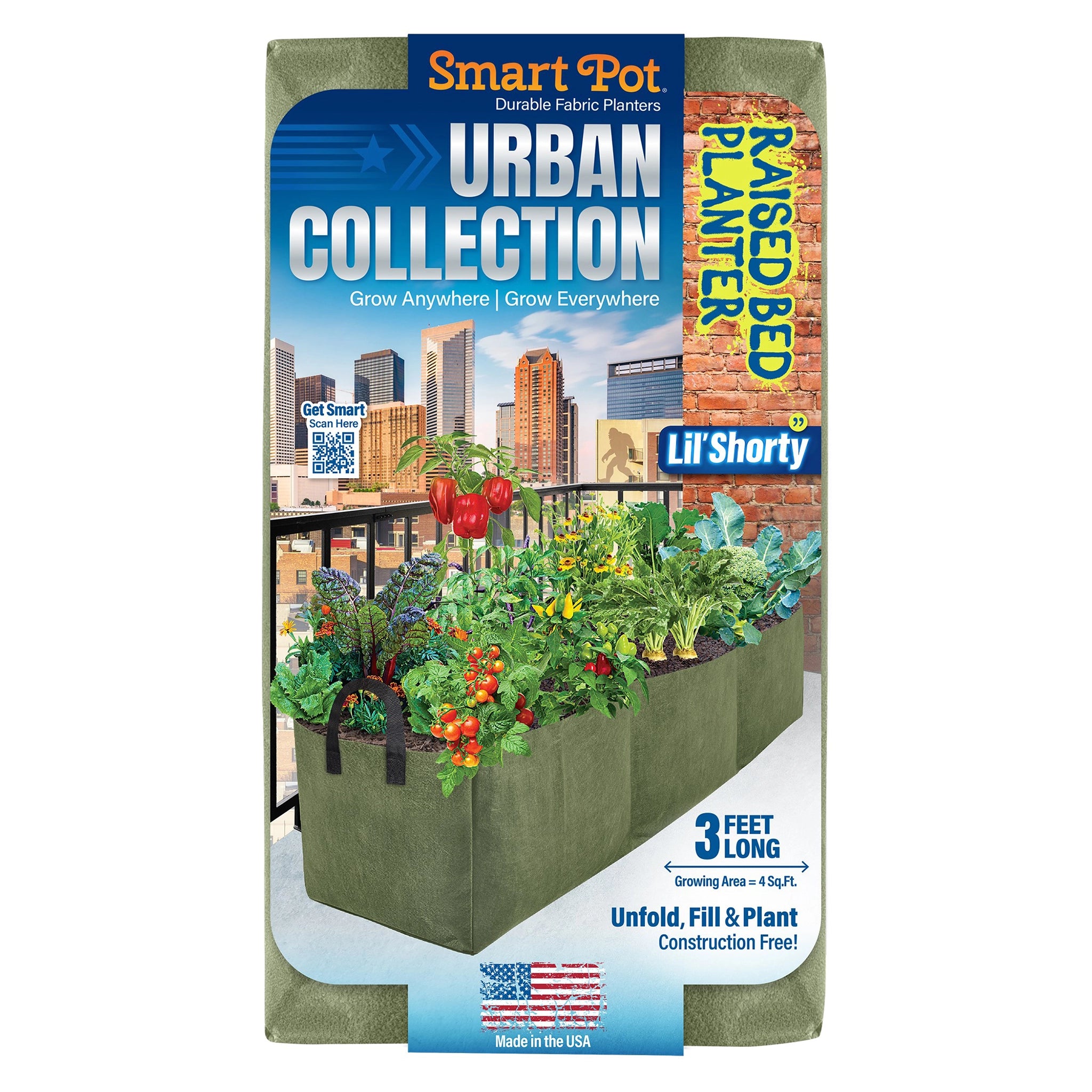 Smart Pot 36" Little Shorty Raised Bed Planter, Forest Green, Pack of 12