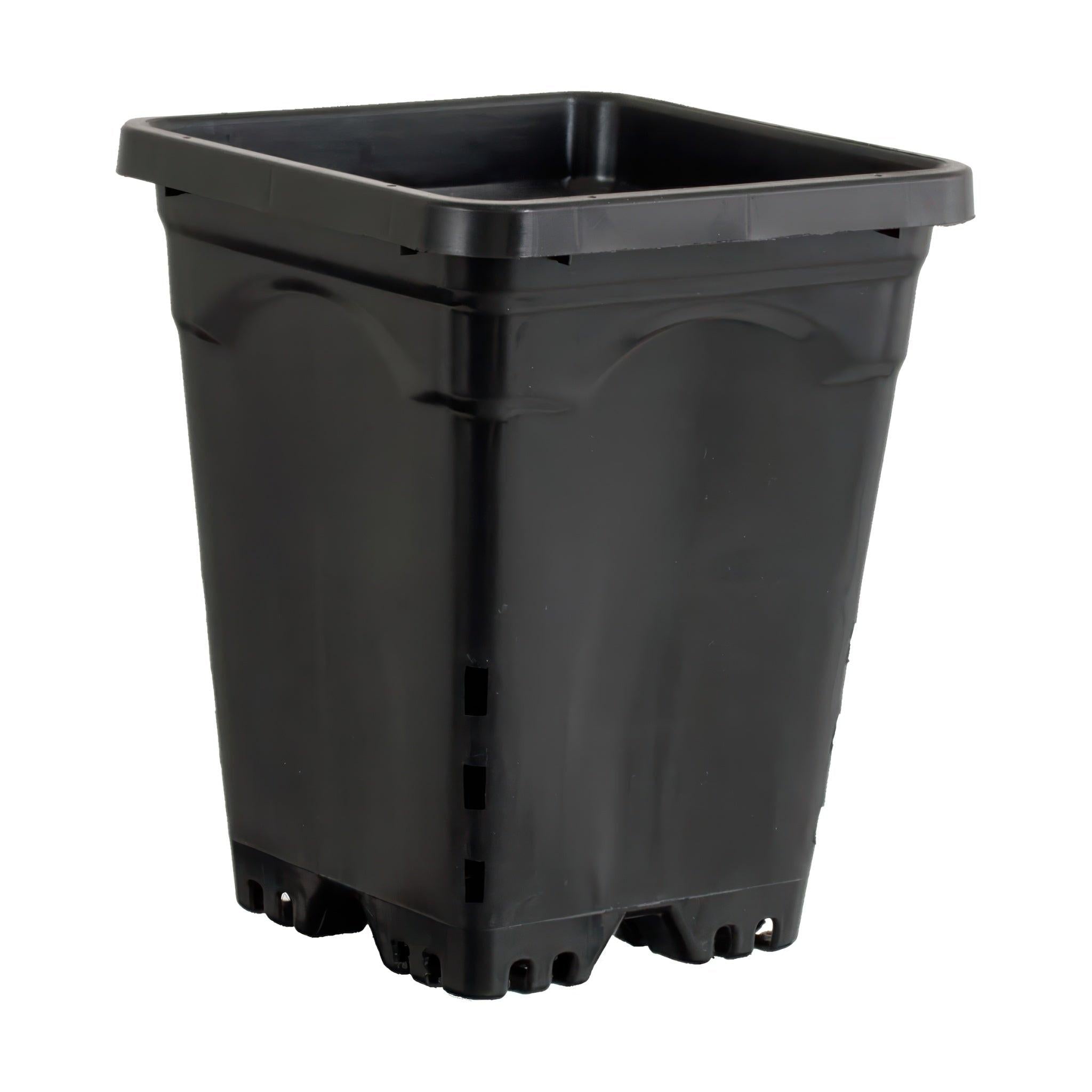 extra large 6 gallon plant pot Active Aqua 6" x 6" Square Black Pot 8" Tall case of 50