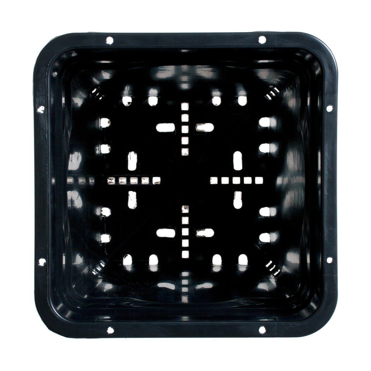 Active Aqua 6" x 6" Square Black Pot, 8" Tall, Case of 50